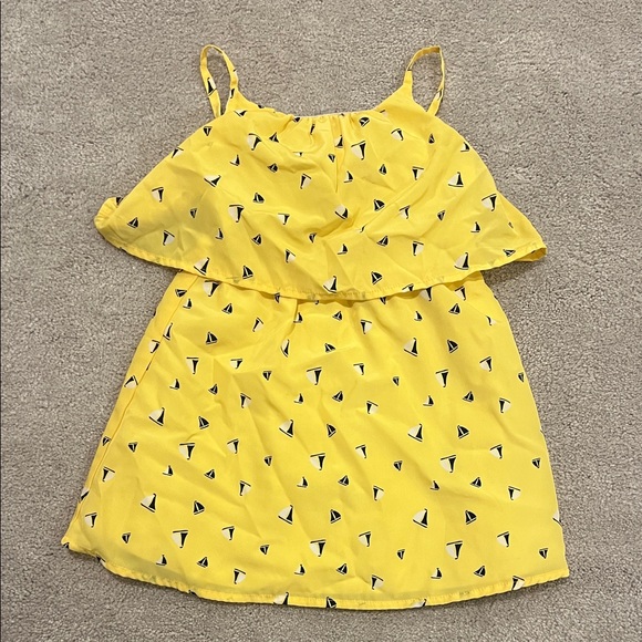 Like 🆕 NAUTICA Yellow Sundress with Sail boat Print. 4T - Picture 1 of 5
